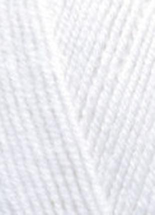 Пряжа для вязания Лана голд файн 55 белый