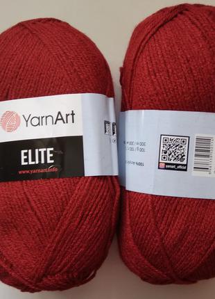 Пряжа Еліт (Elite) Yarn Art, колір бордовий 43, 1 моток 100г