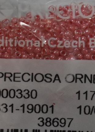 Бисер Preciosa 10/0 цвет 38697 розовый 10г