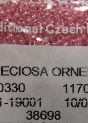 Бисер Preciosa 10/0 цвет 38698 розовый 10г