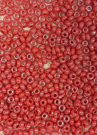 Бісер Ярна розмір 10мм колір 125 червоний перлистий 50г