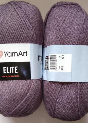 Пряжа Элит (Elite) Yarn Art, цвет сиреневый 852, 1 моток 100г
