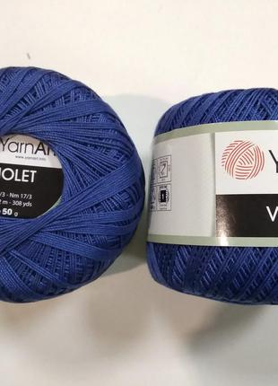 Пряжа Віолета (Violet) YarnArt, колір синій 154