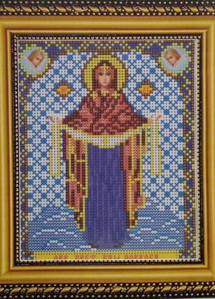 Набір для вишивання бісером ікона Божа Матір Покрова VIA 5010