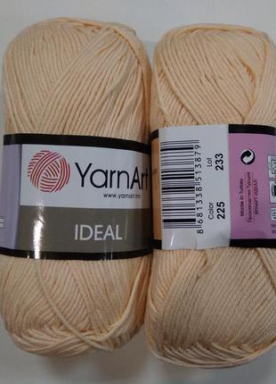 Пряжа Идеал (Ideal) Yarn Art цвет 225 персиковый, 1 моток 50г