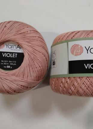 Пряжа Виолета (Violet) YarnArt, цвет пудровый 4105, 1 моток 50г