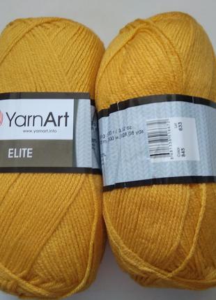 Пряжа Элит (Elite) Yarn Art, цвет желтый 845, 1 моток 100г