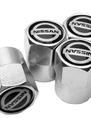 Колпачки на вентиля Nissan (хром)