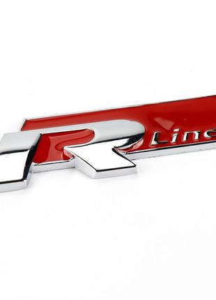 Эмблема Rline на заднюю часть авто (красный)
