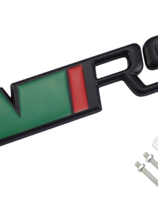 Эмблема Skoda VRS на решётку радиатора (black-green)