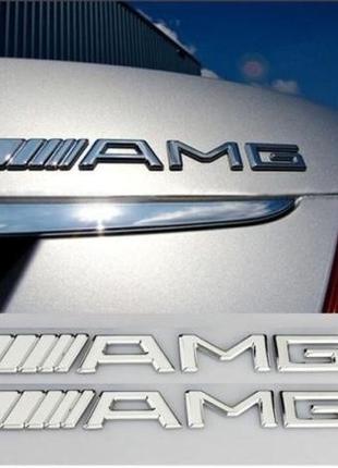 Эмблема надпись AMG на заднюю часть (хром), Mercedes Benz