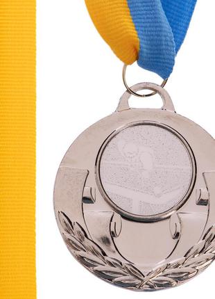 Медаль наградная для бильярда AIM с лентой (2 место, серебро) ...