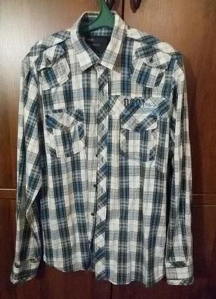 Рубашка мужская оригинальная next размер l (48-50)