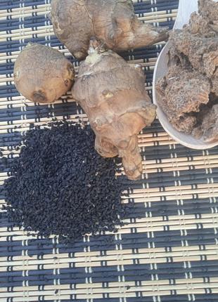 Органічний порошок топінамбура та чорного кмину 200 грамів