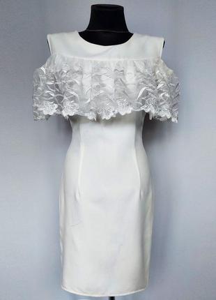 Суперцена. стильное белое платье, оригинальный дизайн. новое, ...