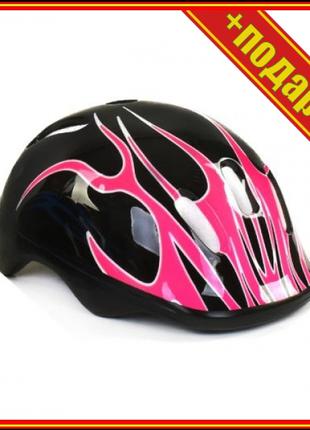 Шлем защитный, розовый,Защита для езды на роликах,Шлем и
накол...
