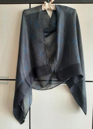Шелковый шерстяной шарф палантин giorgio armani
