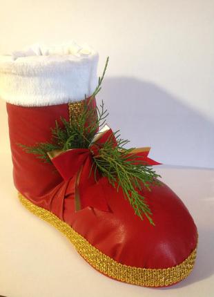 Рождественнский декор сапог для подарков