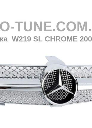 Решетка радиатора AMG Mercedes CLS W219 (хром) 2004-2008