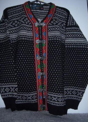 Кардиган свитер кофта  из 100% шерсти р.l