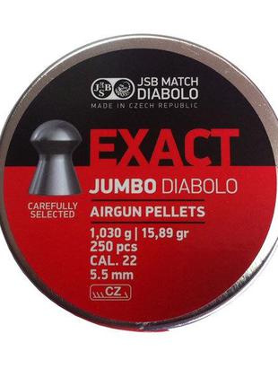Пневматические пули JSB Exact Jumbo 546245-250 5,5 мм (⌀ 5,5 м...