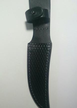 Ножны Медан Куница № 6 2407 с декором кожа черный