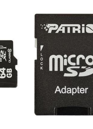 Карта памяти microSDXC Patriot (UHS-1) LX Series 64 Гб class 1...