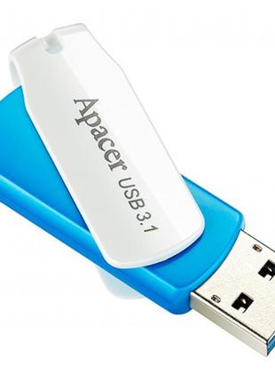 USB Флешка (Флэш-накопитель) 3.1 Apacer AH357 64GB Голубой/Бел...
