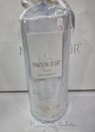 Простирадло сатинове Maison D'or white на гумці 180*200 + наво...