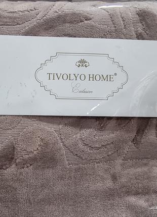 Набор полотенец Tivolyo Home Baroc коричневый двойка(сауна,лицо)