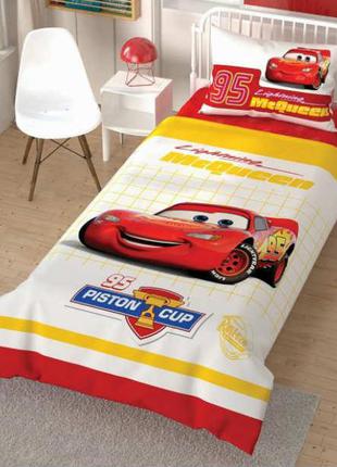 Детское постельное белье TAC Disney Cars полуторка на резинке