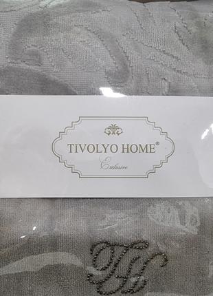 Набір рушників Tivolyo Home Baroc gri трійка (сауна, влицо, гл...
