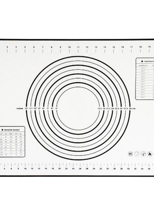 Черный силиконовый коврик для теста и мастики, выпечки 40х60 см