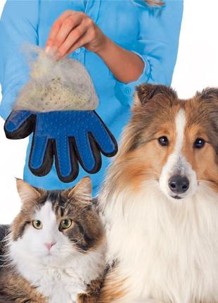 Pet Brush Glove - перчатка для вычесывания шерсти домашних жив...