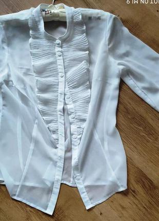 Белая блузка  100 гр. или в подарок к любой покупке