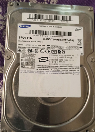 Жёсткий диск 3,5 hdd 40gb 7200rpm ide