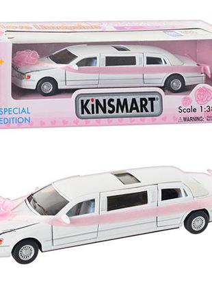 Машинка металлическая Kinsmart KT7001WW Лимузин свадебный