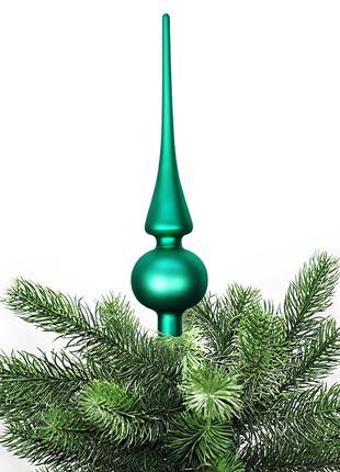 Скляна верхівка ялинки Christmas decorations 26 x 6 см