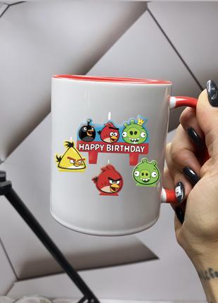Чашка Гуртка Мультик Angry Birds Енгрі Бердс