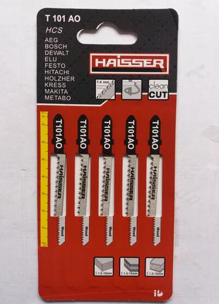 Пилочки для лобзика Haisser T101AO по дереву тонкий фігурний різ.
