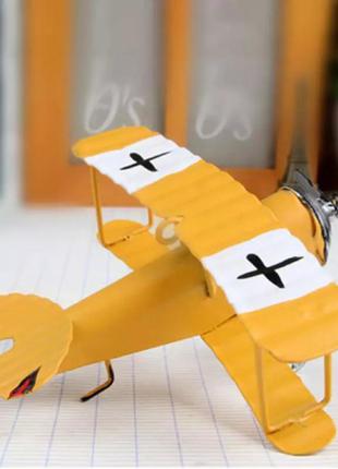 Модель самолета, биплан, винтаж, ретро самолет