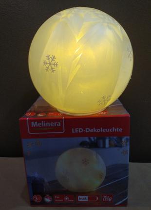 Шикарный стеклянный рождественский светодиодный шар Melinera