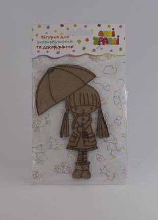 Фигура для декорирования с МДФ "Девочка под зонтиком"