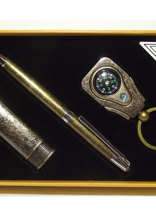 Подарочный набор MOONGRASS: ручка + брелок + зажигалка﻿ (стара...
