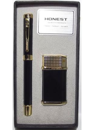 Подарочный набор HONEST: ручка + зажигалка