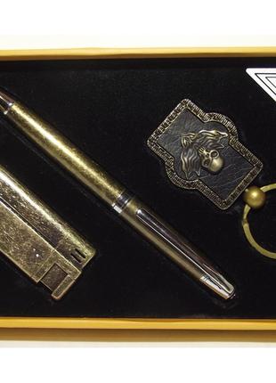 Подарочный набор MOONGRASS: ручка + брелок + зажигалка﻿