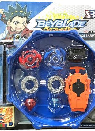 Набор Beyblade БейБлейд 2 Бея запускатель и Арена Baruto B34 2...