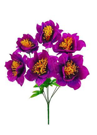 Искусственные цветы Букет Кувшинки двойной, 6 голов, 440 мм цв...