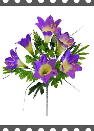 Искусственные цветы Букет Лилии, 11 веток, 600 мм цвета микс