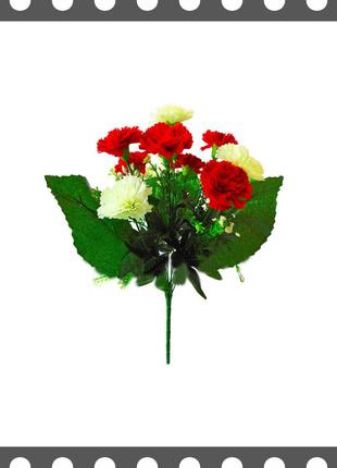 Искусственные цветы Букет Гвоздики, 13 голов, 370 мм